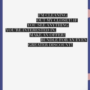 Cleaning out my closet!